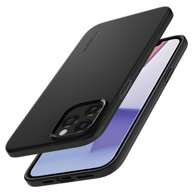 Kryt na iPhone 12 a 12 Pro Spigen Thin Fit - černý