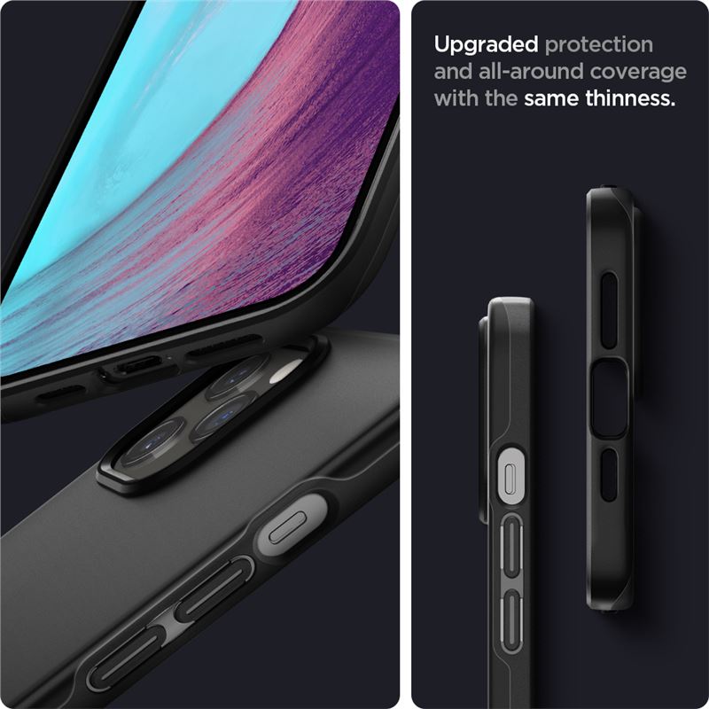 Kryt na iPhone 12 a 12 Pro Spigen Thin Fit - černý