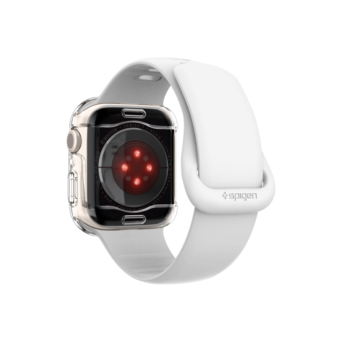 Ochranný kryt na Apple Watch 7 45 mm Spigen Ultra Hybrid - průhledný