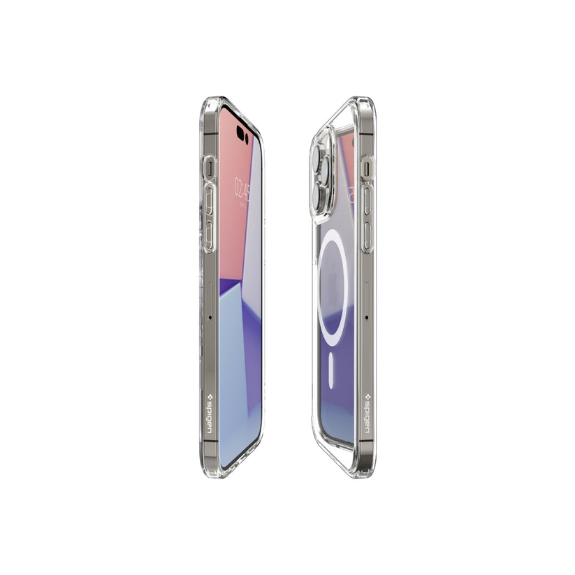 MagSafe kryt na iPhone 14 Pro Max Spigen Crystal Hybrid Mag - bílý - iSTYLE CZ