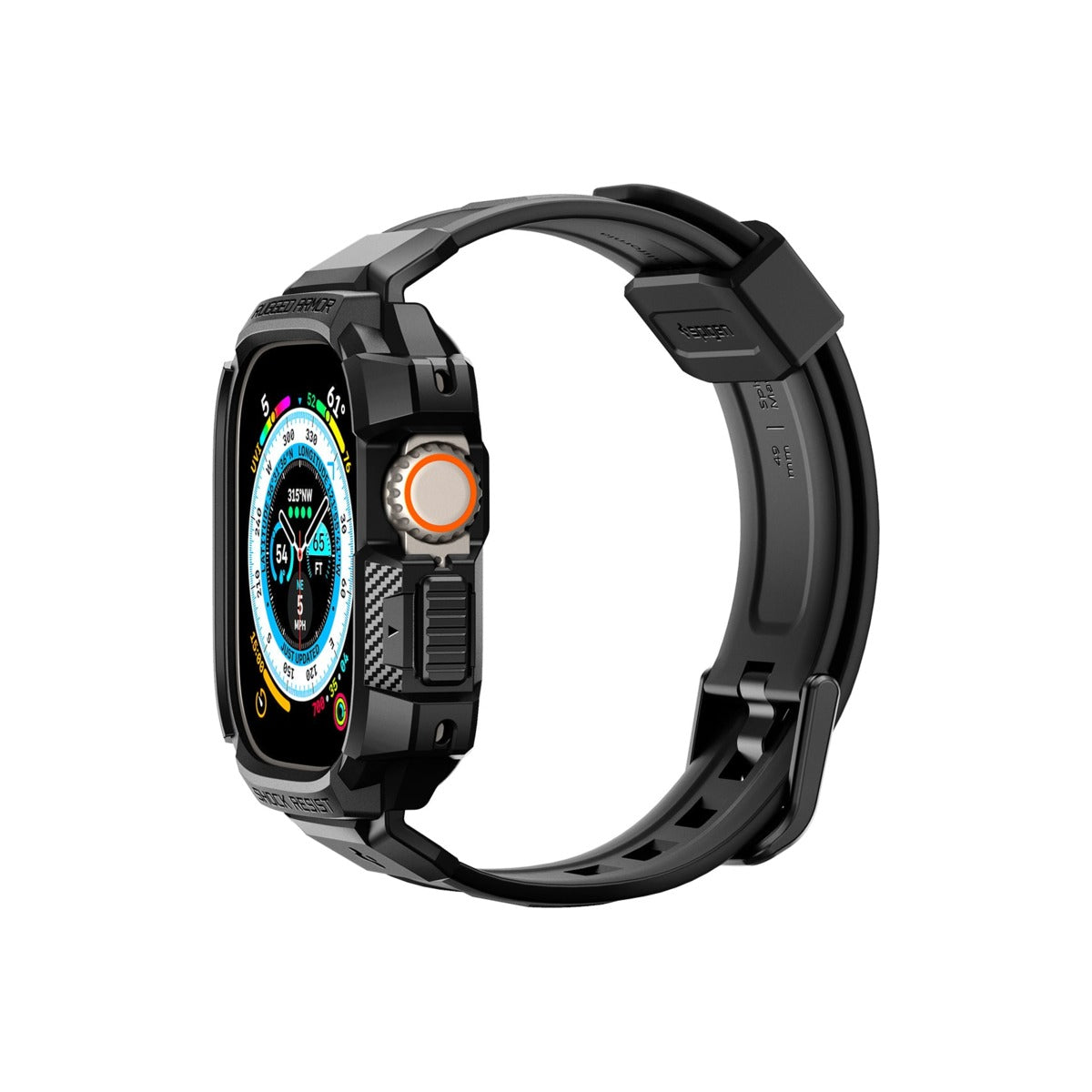 Řemínek pro Apple Watch Ultra 49 mm Spigen Rugged Armor Pro - černý - iSTYLE CZ