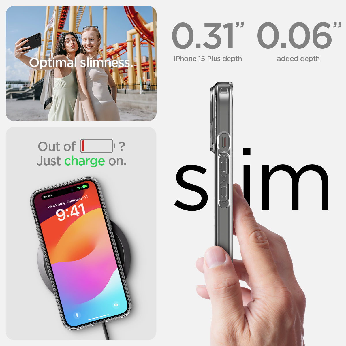 Kryt pro iPhone 15 Plus Spigen Crystal Flex - průhledný - iSTYLE CZ