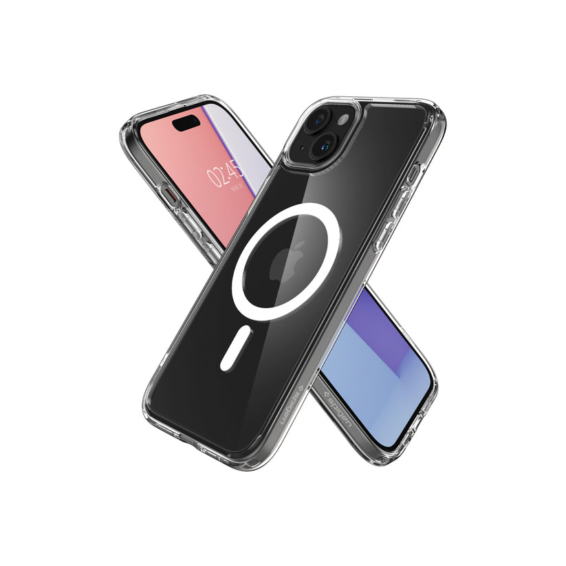Kryt pro iPhone 15 Plus Spigen Crystal Hybrid MagSafe - bílý - iSTYLE CZ