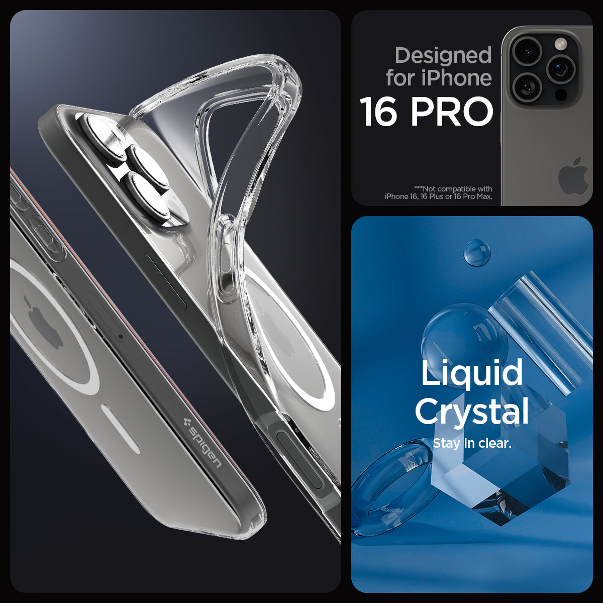 Kryt pro iPhone 16 Pro Spigen Crystal Flex MagSafe - průhledný - iSTYLE CZ