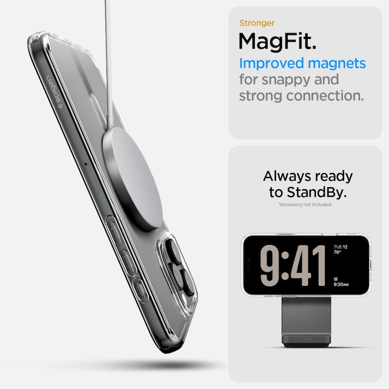 MagSafe kryt pro iPhone 16 Pro Spigen Ultra Hybrid T-series - bílý - iSTYLE CZ