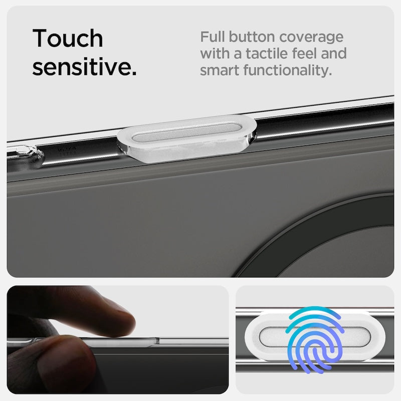 MagSafe kryt pro iPhone 16 Pro Spigen Ultra Hybrid T-series - šedý - iSTYLE CZ