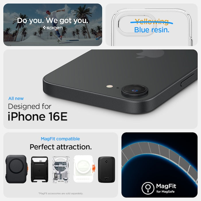 MagSafe kryt pro iPhone 16e Spigen Crystal Flex - průhledný - iSTYLE CZ