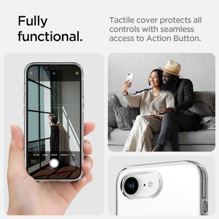 MagSafe kryt pro iPhone 16e Spigen Crystal Flex - průhledný - iSTYLE CZ