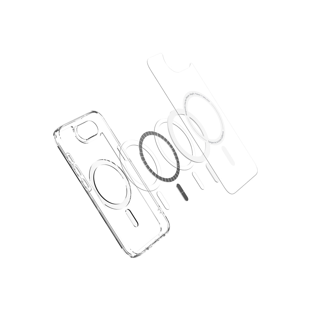 MagSafe kryt pro iPhone 16e Spigen Crystal Hybrid - průhledný - iSTYLE CZ