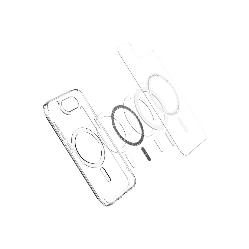 MagSafe kryt pro iPhone 16e Spigen Crystal Hybrid - průhledný - iSTYLE CZ