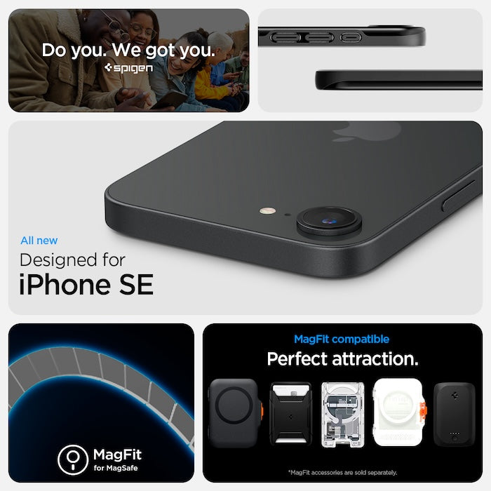 MagSafe kryt pro iPhone 16e Spigen Thin Fit - černý - iSTYLE CZ