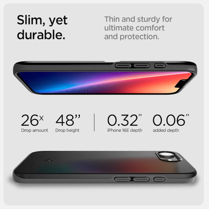 MagSafe kryt pro iPhone 16e Spigen Thin Fit - černý - iSTYLE CZ