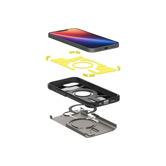 MagSafe kryt pro iPhone 16e Spigen Tough Armor - šedý - iSTYLE CZ
