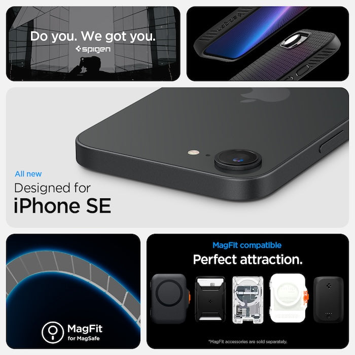 MagSafe kryt pro iPhone 16e Spigen Liquid Air - matně černý - iSTYLE CZ