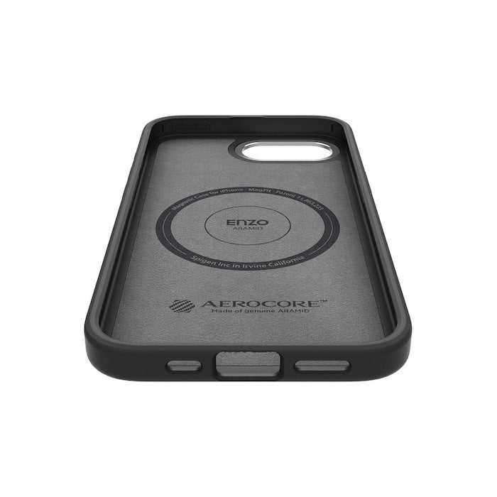 MagSafe kryt pro iPhone 16e Spigen Enzo Aramid - matně černý - iSTYLE CZ