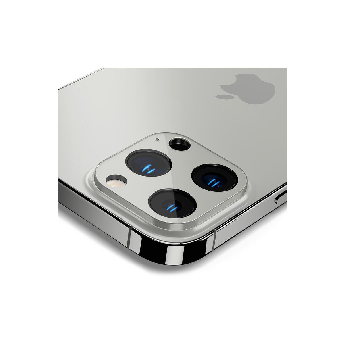 Ochranné sklo na fotoaparát pro iPhone 13 Pro/13 Pro Max Spigen tR Optik 2 Pack - stříbrné