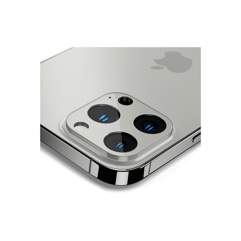 Ochranné sklo na fotoaparát pro iPhone 13 Pro/13 Pro Max Spigen tR Optik 2 Pack - stříbrné