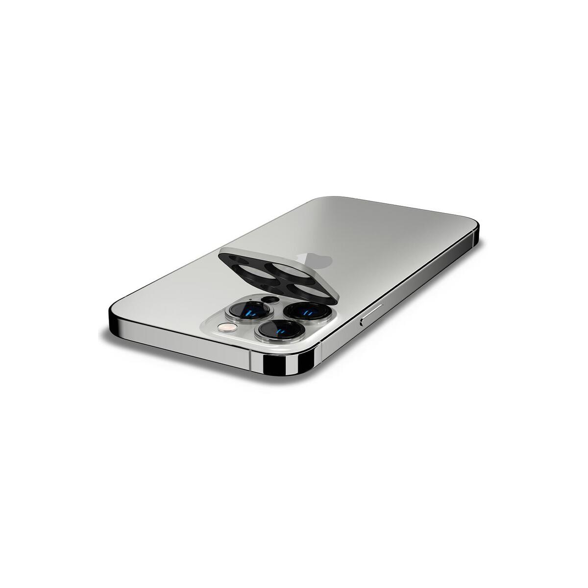 Ochranné sklo na fotoaparát pro iPhone 13 Pro/13 Pro Max Spigen tR Optik 2 Pack - stříbrné
