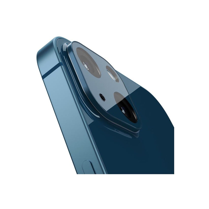 Ochranné sklo na fotoaparát pro iPhone 13/13 mini Spigen tR Optik 2 Pack - modré