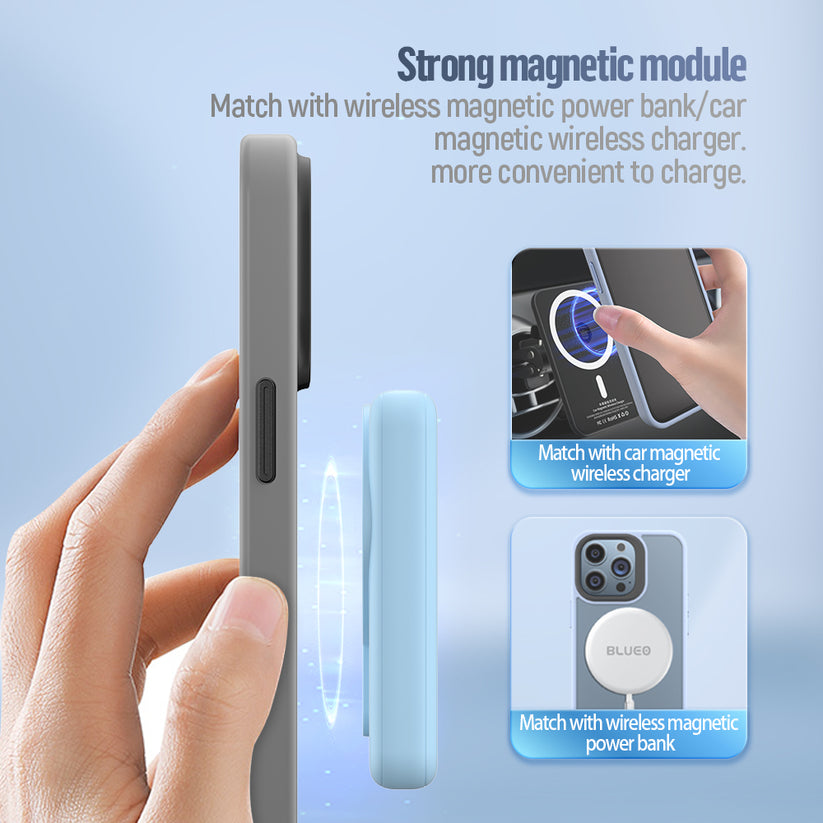 MagSafe kryt na iPhone 16 Plus Blueo Skin Friendly Frosted Case - šedý - iSTYLE CZ