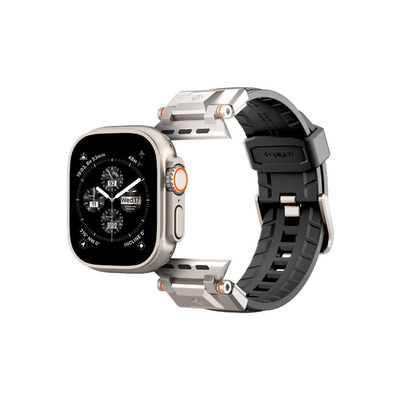 Řemínek pro Apple Watch 42/44/45/49 mm Spigen Dura Pro Armor Band - černý - iSTYLE CZ