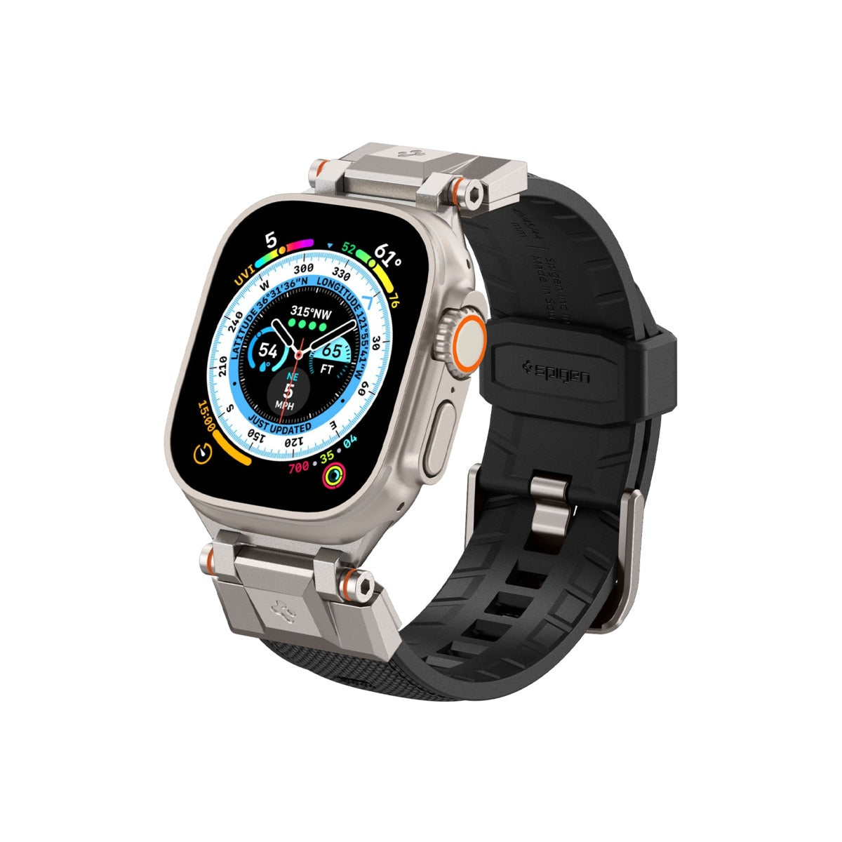 Řemínek pro Apple Watch 42/44/45/49 mm Spigen Dura Pro Armor Band - černý - iSTYLE CZ