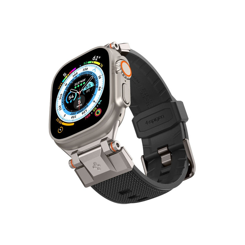 Řemínek pro Apple Watch 42/44/45/49 mm Spigen Dura Pro Armor Band - černý - iSTYLE CZ