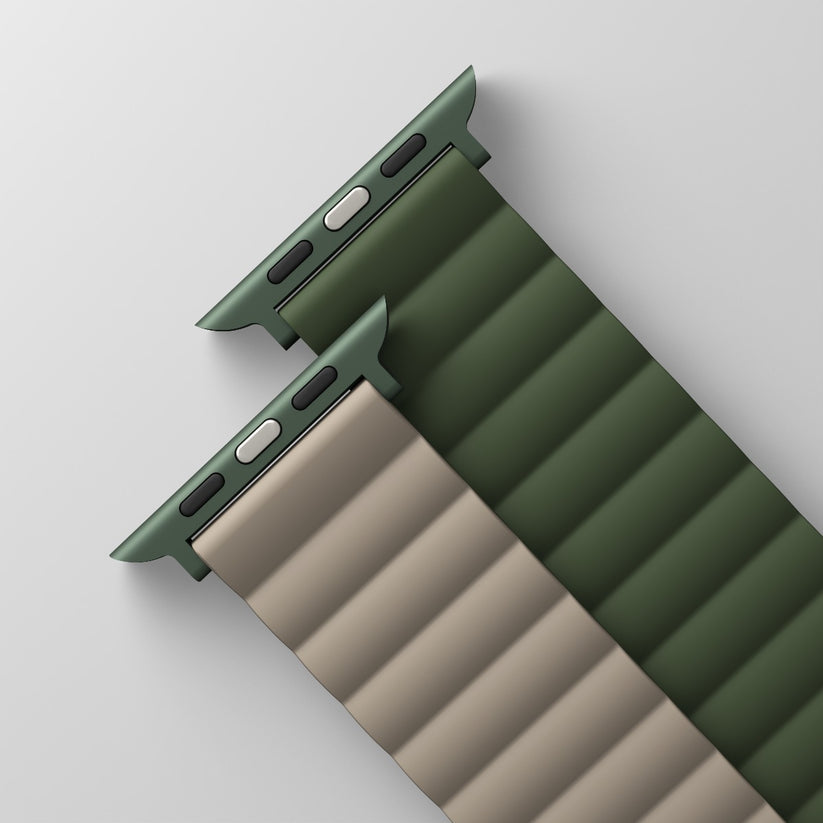 Řemínek pro Apple Watch 38/40/41 mm Uniq Revix - zeleno/šedý - iSTYLE CZ