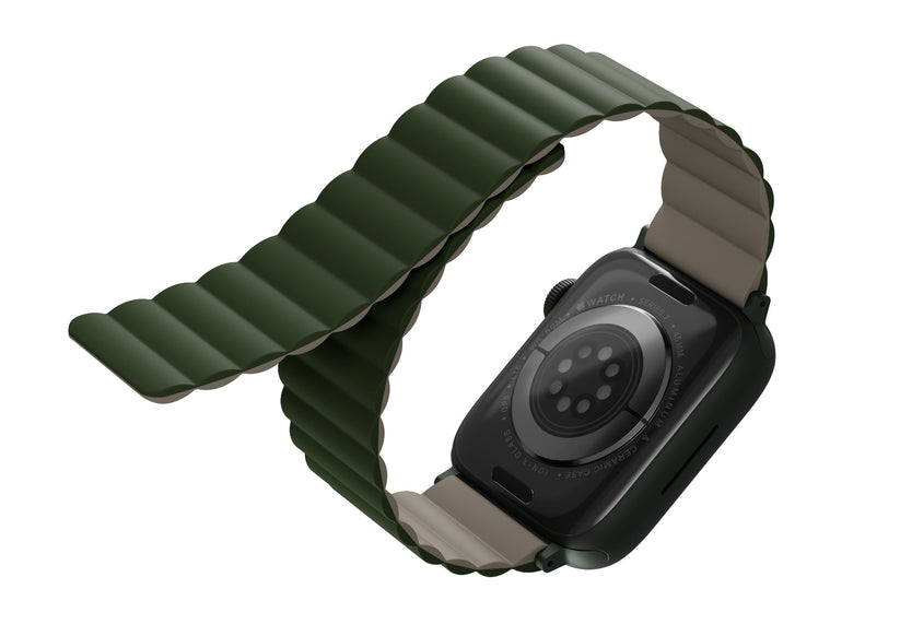 Řemínek pro Apple Watch 38/40/41 mm Uniq Revix - zeleno/šedý - iSTYLE CZ
