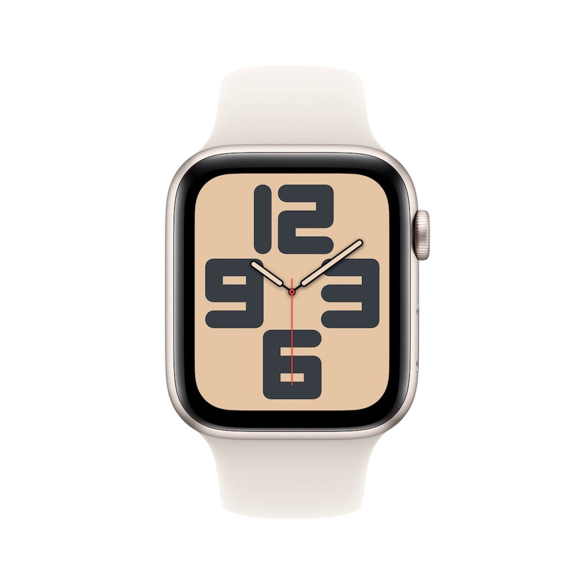Apple Watch SE GPS 40mm hvězdně bílé hliníkové pouzdro s hvězdně bílým sportovním řemínkem - S/M (otevřený) - iSTYLE CZ