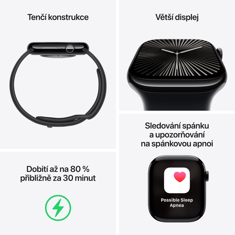 Apple Watch Series 10 GPS 42mm stříbné hliníkové pouzdro s oblačně modrým provlékacím sportovním řemínkem (renovovaný) - iSTYLE CZ