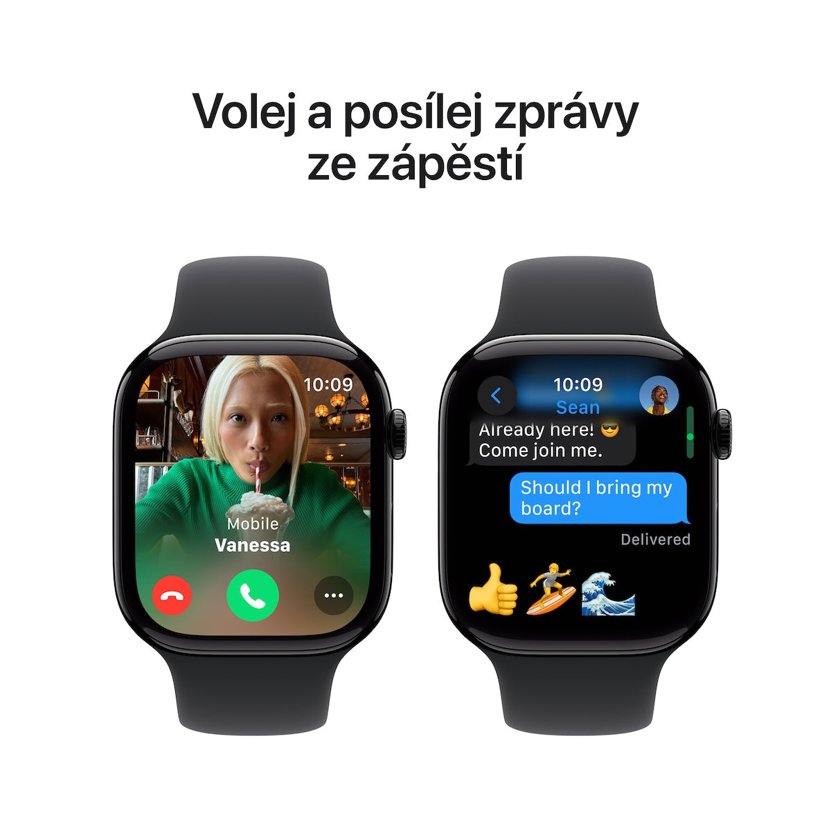Apple Watch Series 10 GPS 46mm klavírně černé hliníkové pouzdro s černým sportovním řemínkem - S/M (otevřený) - iSTYLE CZ