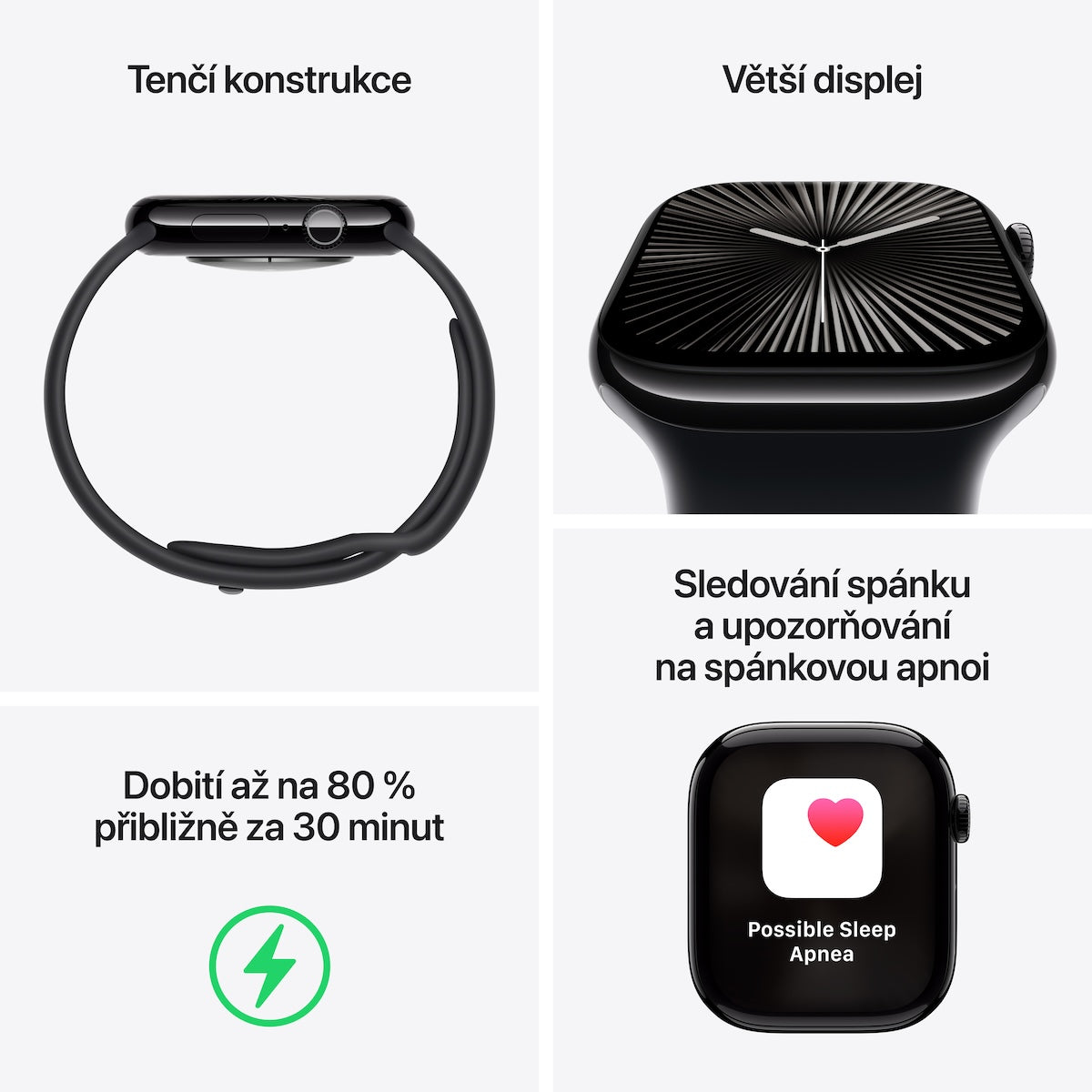 Apple Watch Series 10 GPS + Cellular 46mm přírodní titanové pouzdro se skálově šedým sportovním řemínkem - M/L (otevřený) - iSTYLE CZ