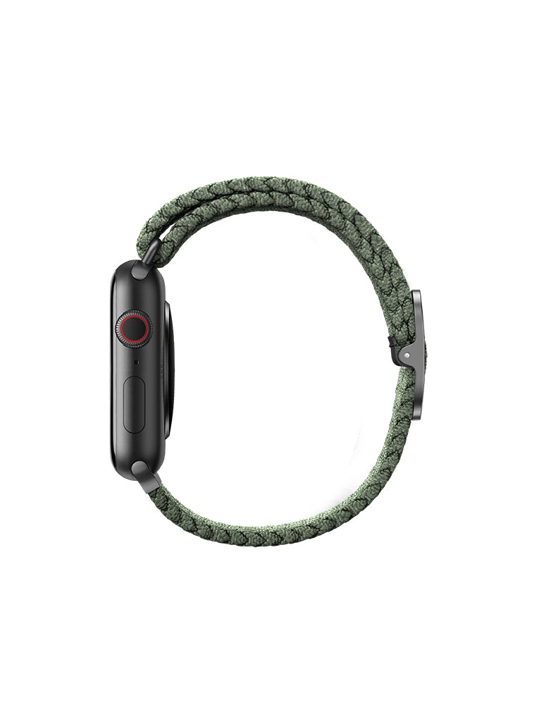 Pletený řemínek pro Apple Watch 38/40/41 mm UNIQ Aspen Braided - zelený - iSTYLE CZ