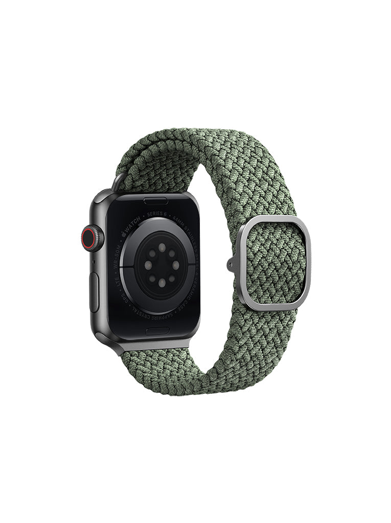 Pletený řemínek pro Apple Watch 38/40/41 mm UNIQ Aspen Braided - zelený - iSTYLE CZ