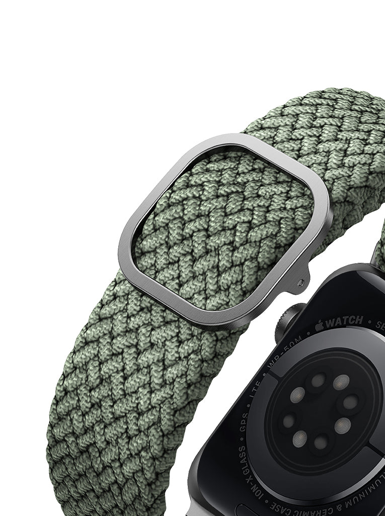 Pletený řemínek pro Apple Watch 38/40/41 mm UNIQ Aspen Braided - zelený - iSTYLE CZ
