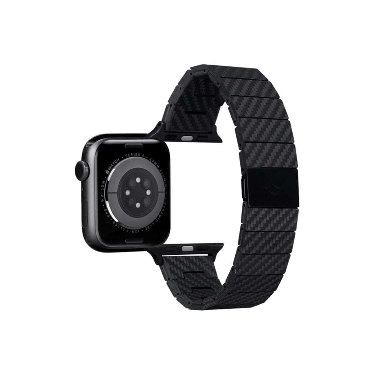 Řemínek pro Apple Watch 42/44/45/49mm Pitaka Carbon Fiber - tmavý - iSTYLE CZ