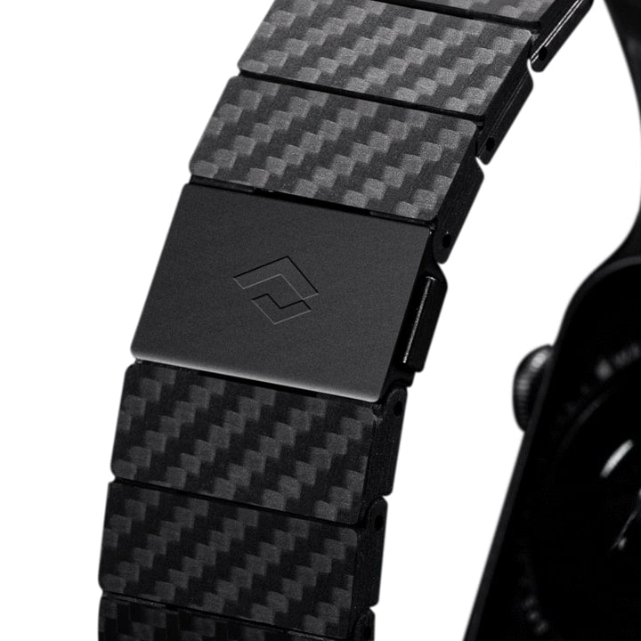 Řemínek pro Apple Watch 42/44/45/49mm Pitaka Carbon Fiber - tmavý - iSTYLE CZ