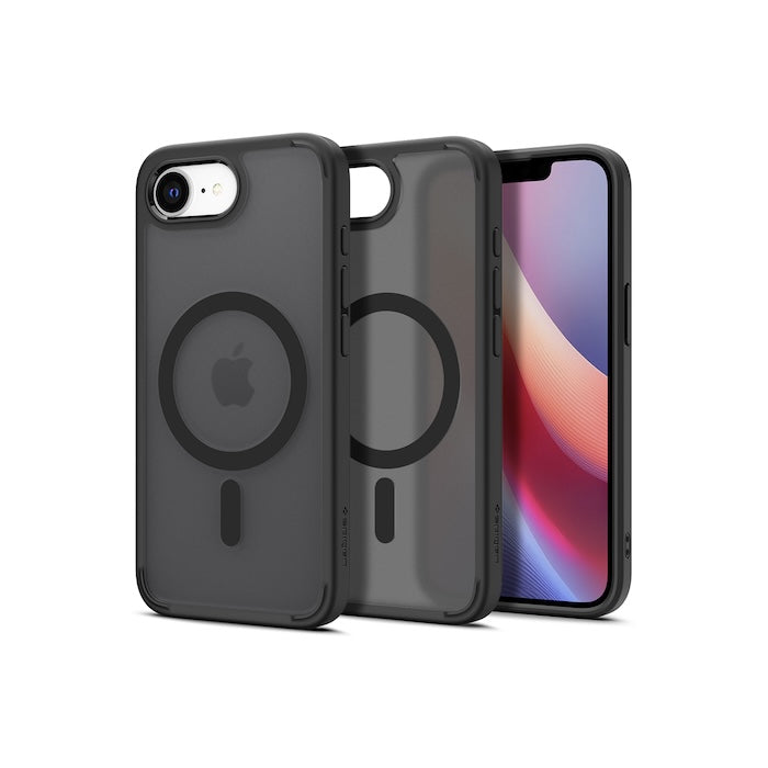 MagSafe kryt pro iPhone 16e Spigen Crystal Hybrid - černý - iSTYLE CZ