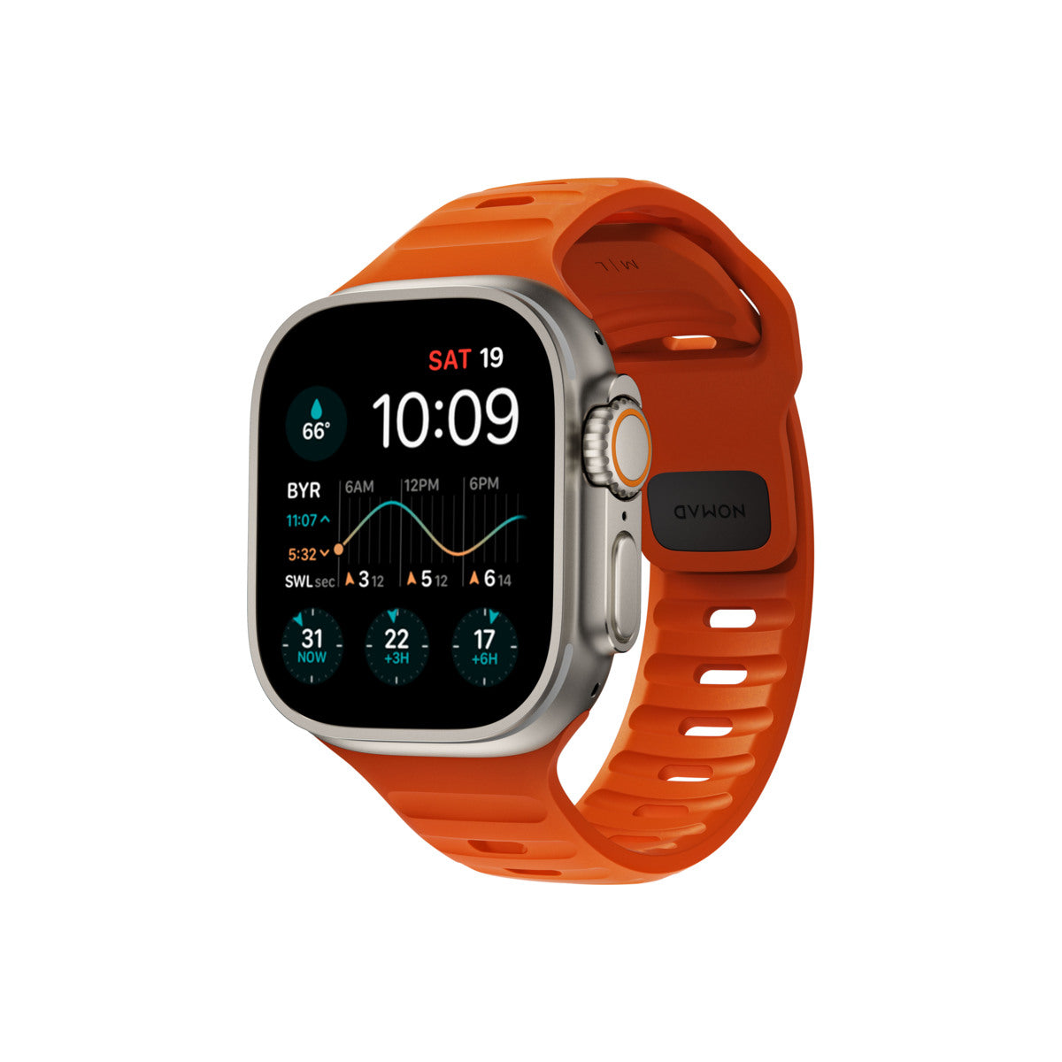 Řemínek pro Apple Watch 42/44/45/49 mm Nomad Sport Strap - oranžový - iSTYLE CZ