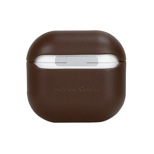 Kožené pouzdro pro AirPods 4 Mobile Origin Leather Case - hnědé