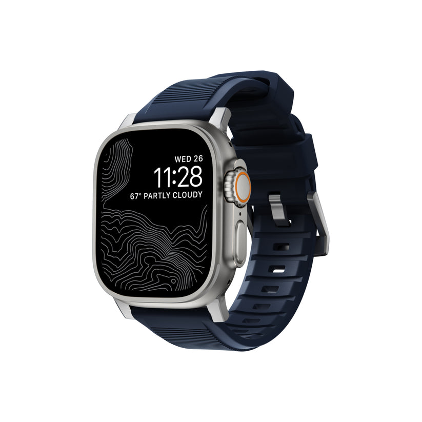 Řemínek pro Apple Watch 42/44/45/49 mm Nomad Rugged Strap - modrý - iSTYLE CZ