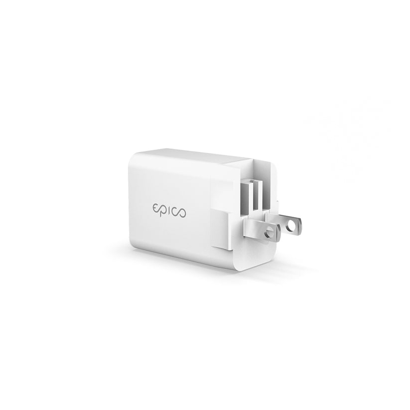 Napájecí adaptér s výměnnou koncovkou Epico 20W USB-C (EU/UK) - bílý
