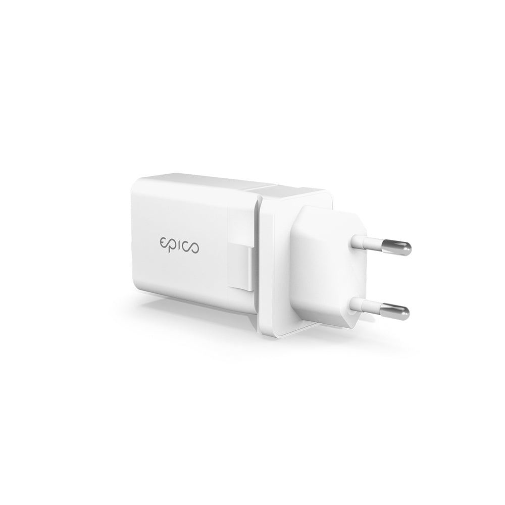 Napájecí adaptér s výměnnou koncovkou Epico 20W USB-C (EU/UK) - bílý