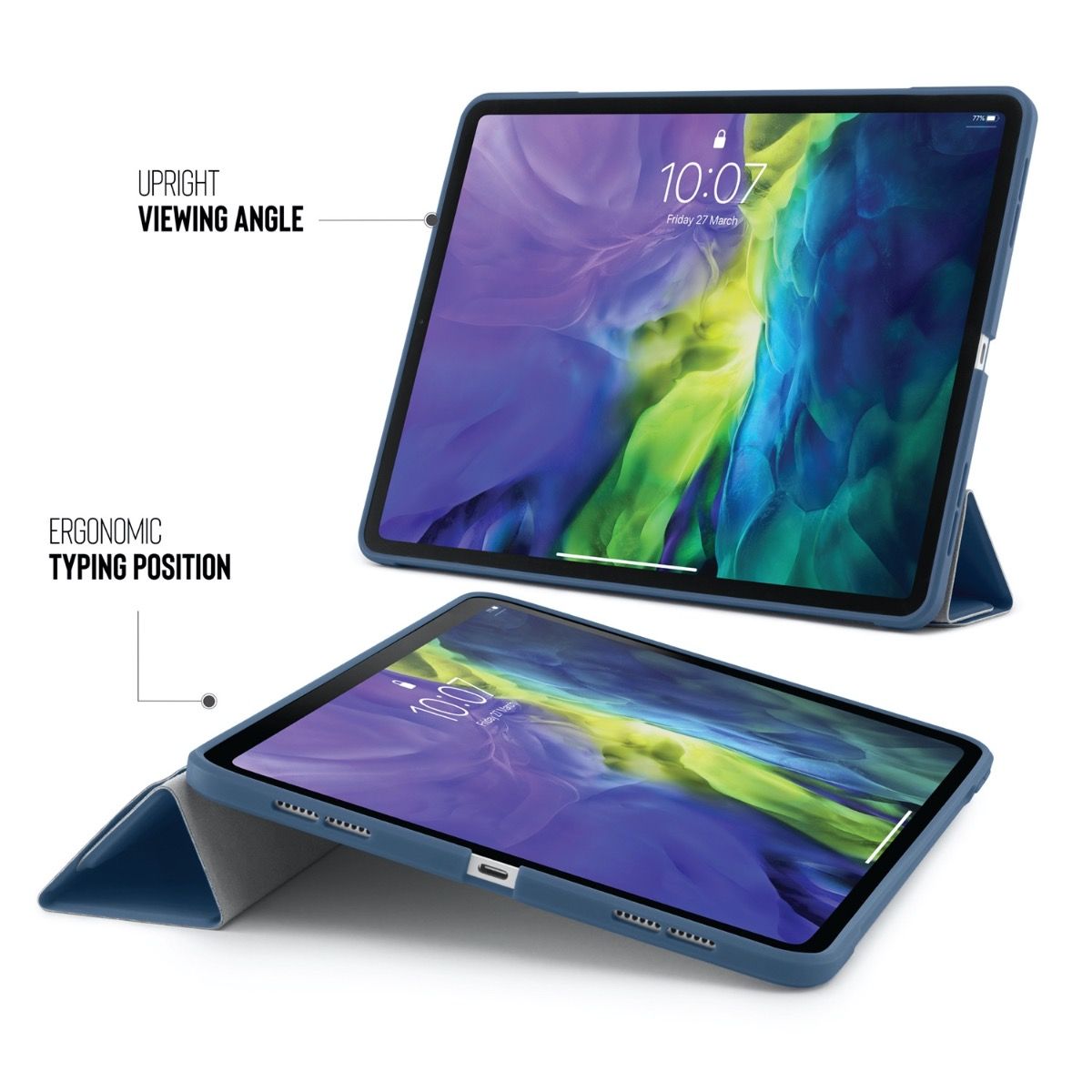 Pouzdro Pipetto Origami pro iPad Air 4 10.9" (2020) - světle modré - iSTYLE CZ