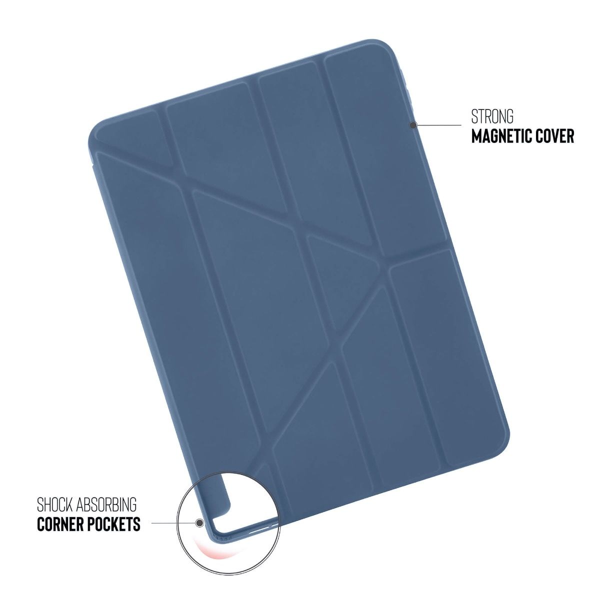 Pouzdro Pipetto Origami pro iPad Air 4 10.9" (2020) - světle modré - iSTYLE CZ