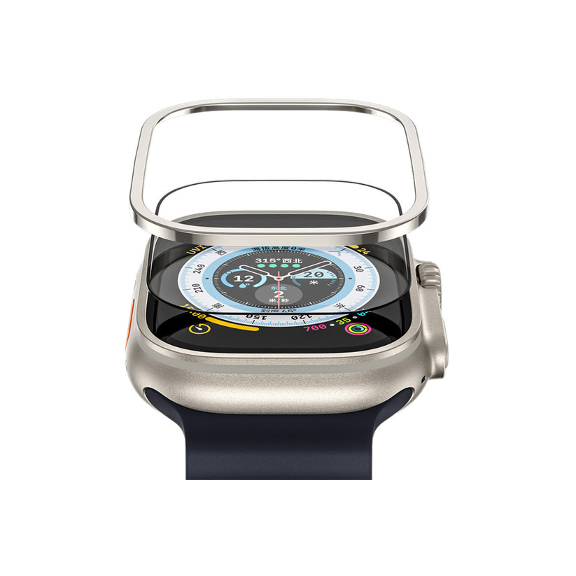 Safírové sklo s titanovým rámem pro Apple Watch Ultra Blueo - iSTYLE CZ