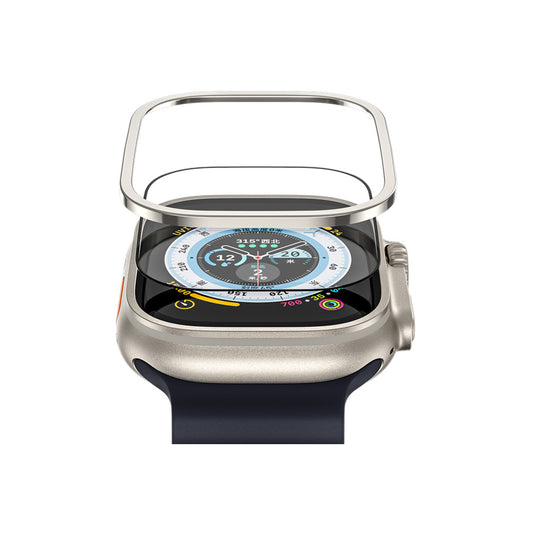 Safírové sklo s titanovým rámem pro Apple Watch Ultra Blueo - iSTYLE CZ