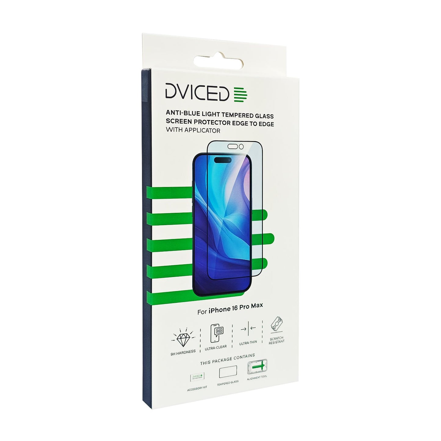 Ochranné sklo pro iPhone 16 Pro Max Dviced Anti-Blue Light Tempered Glass s aplikátorem