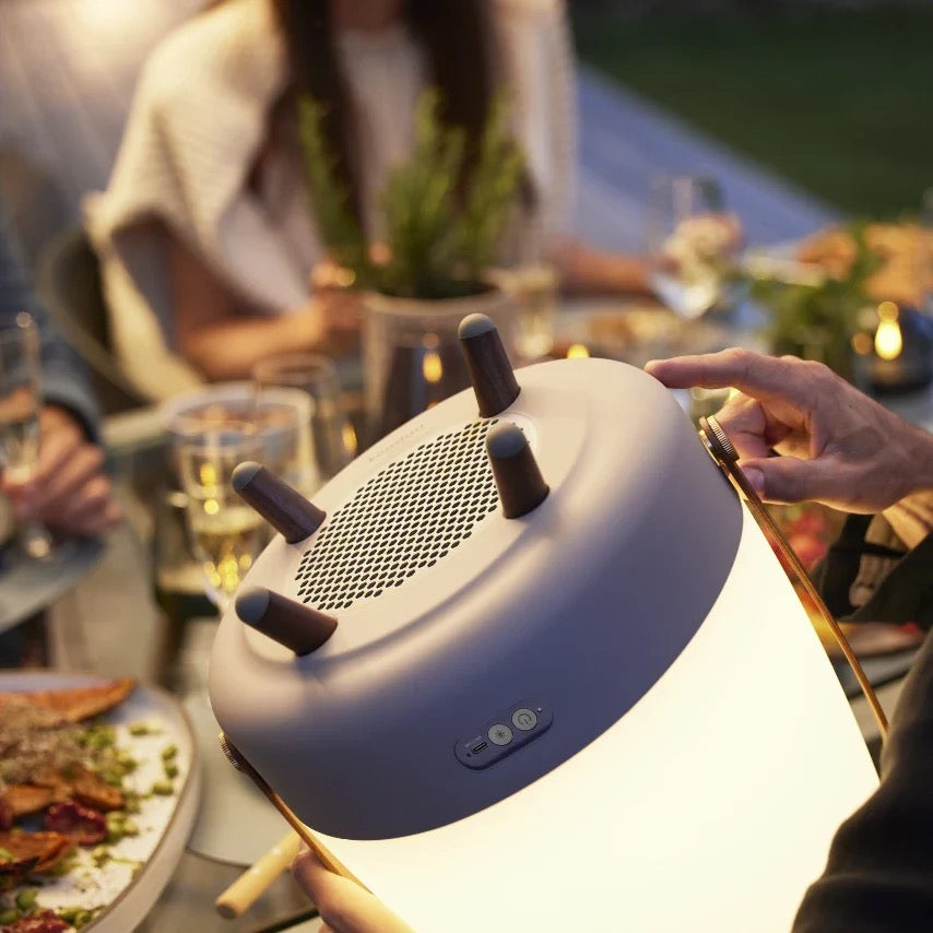 Designová lampa s reproduktorem Kooduu Lite-up Play - Petroleum